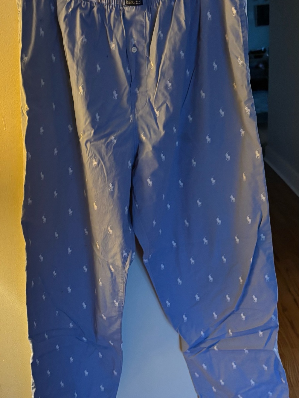 Ralph Lauren Men’s Blue Allover Polo Pony Lounge Pants